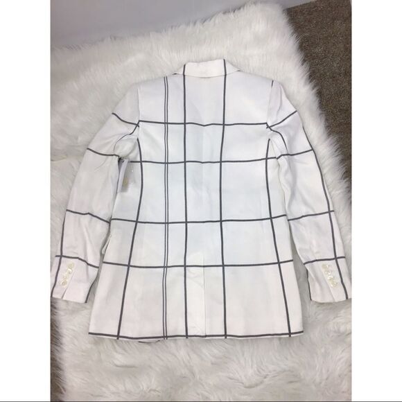 Equipment James White Windowpane Blazer New Size 0 - Picture 3 of 8